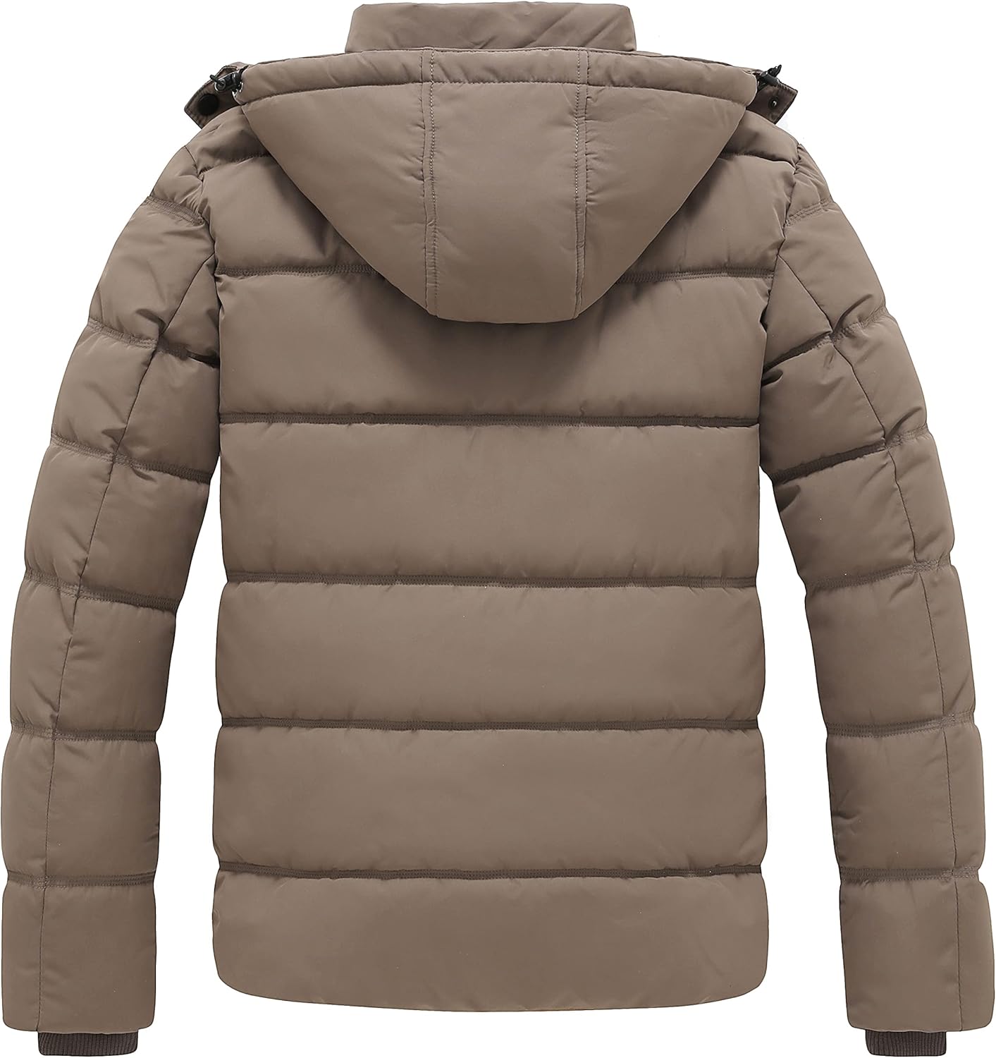 GGleaf Men's Winter Puffer Jacket Quilted Thicken Down Coat Insulated and Water Repellent Jacket with Hood - Image 2