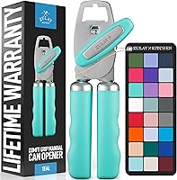 Vista 19 de Zulay Kitchen Abrelatas manual con abrebotellas con perilla giratoria