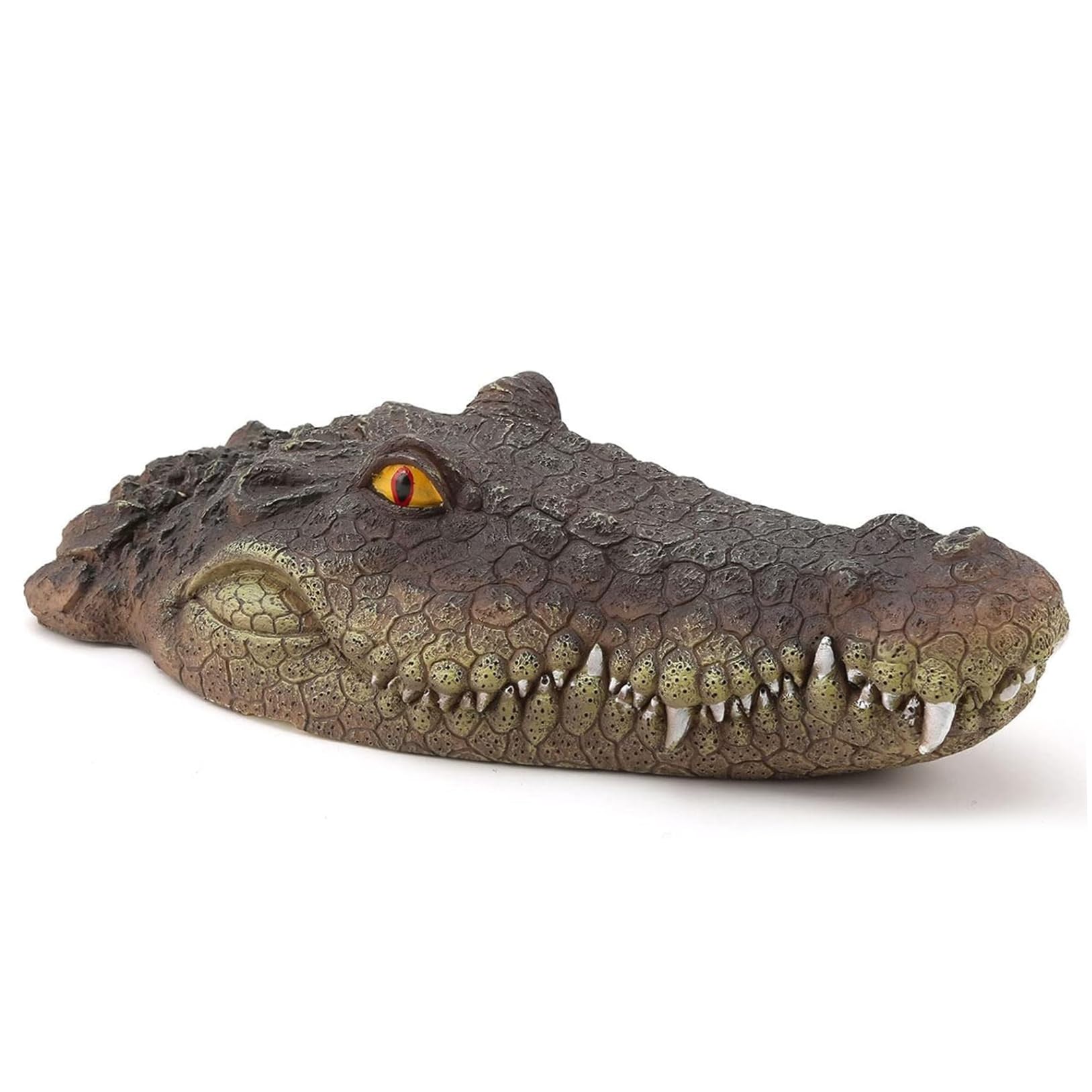 Comebachome Alligator Head for Pool, Novelty Alligator Head Resin Animals Statues, Realistic Water Pond Decoy for Pool Pond Garden Balcony Lawn, Décorations d'été