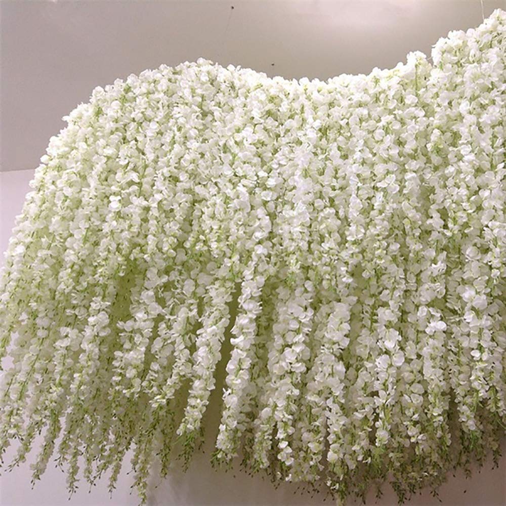 20 Pack Wisteria Hanging Flowers Artificial Flowers Wisteria Garland ...