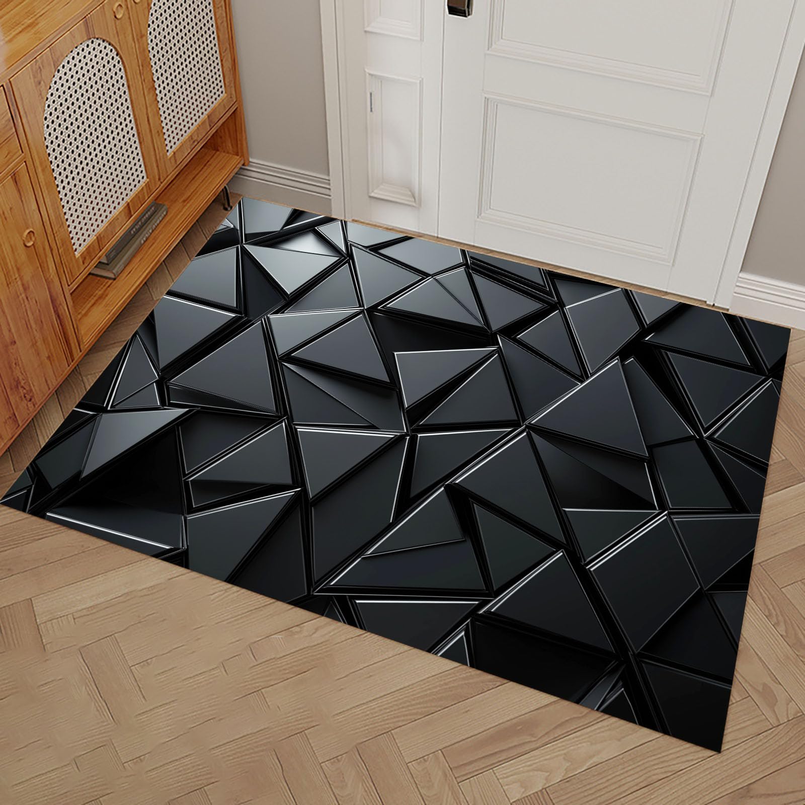 Paillasson attrape poussière tapis d'entrée antidérapant 50x80