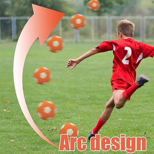 Miniatura 4 de Curve Ball - Pelota de fútbol de 7.5 pulgadas de Eva suave, tamaño 4, con forro de goma, para niños y niñas, para entrenamiento de fútbol en