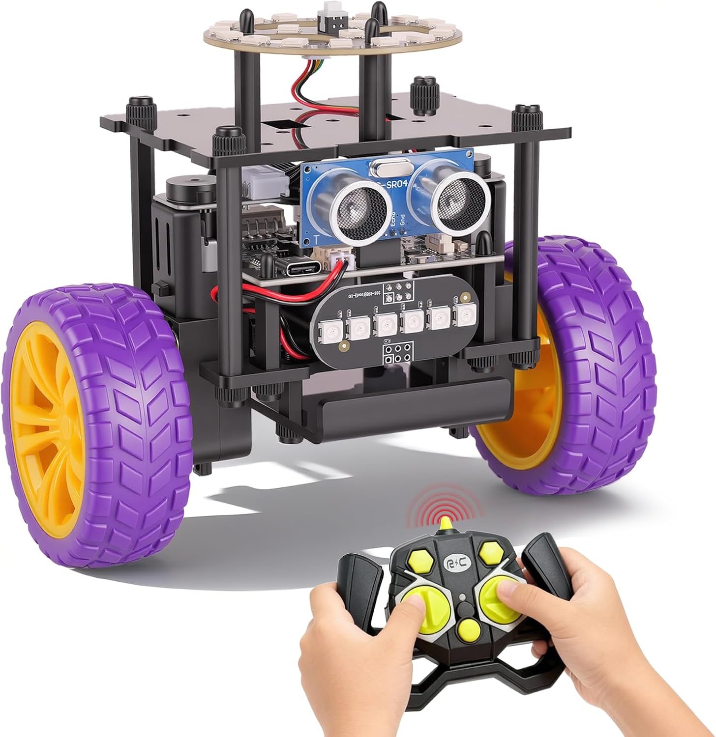 Smart Robot Car Kit Toys for Kids Ages 8-12 12-16, Remote Control Building Robotics Kit, STEM Educational Science Kit Gifts for Teen Boys Girls 8-13 14 15 16 Year Old