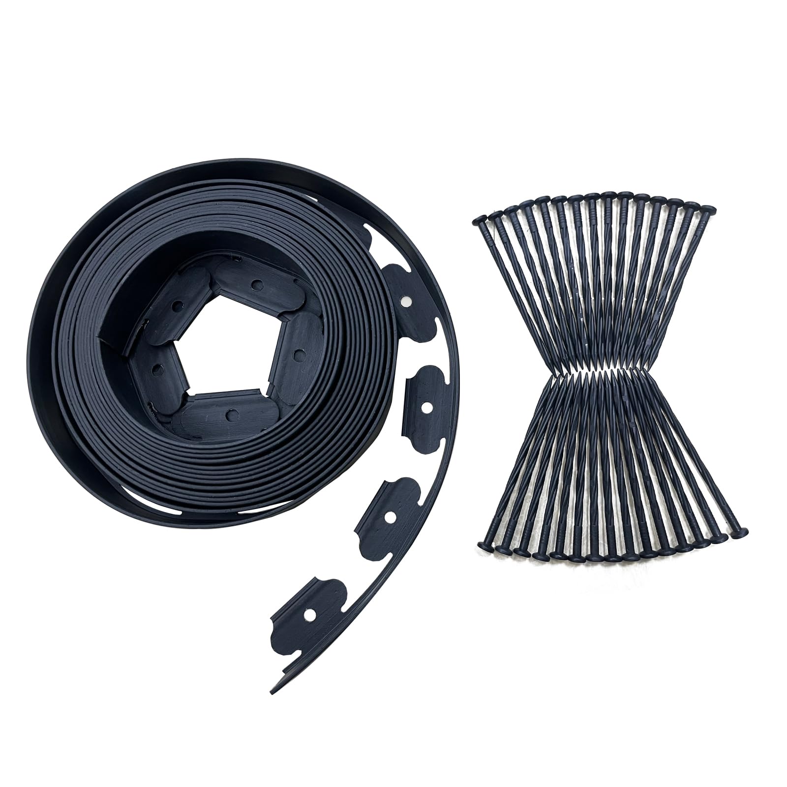 Flexible Garden Edging Border 10m, 10cm High Plastic Edging for Lawns & Gardens, Heavy-Duty Lawn Edging Strip with 30pcs Stakes, Durable Landscape Border Edging, Professional Landscape Dividers