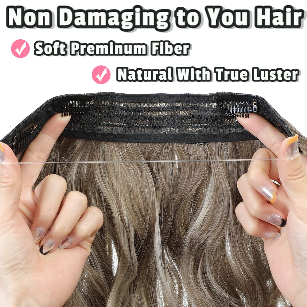 Amazon.com : Halo Hair Extensions 20 Inch Invisible Wire  display picture 3