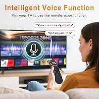 Vista 2 de Mando a distancia de voz para control remoto de Smart TV Vizio, XRT270 Mando a distancia de voz Bluetooth para VIZIO SmartCast D/P/M/V-Series 4K