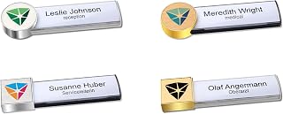 500 Piezas a la Moda Placas Identificativas con Plata o Color Dorado Elemento de Logotipo Metalizado Depositante Aluminio Incl. Logodruck,Dimensiones 80x60 mm,Imán ,Estampado Logotipo Individual,Su