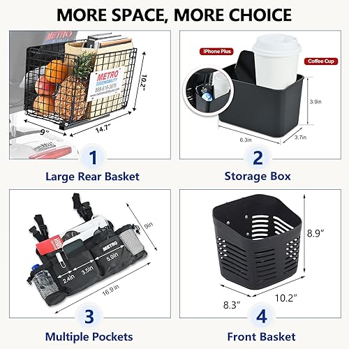 Miniatura 4 de Scooter de movilidad plegable para personas mayores, scooter de 4 ruedas para adultos, scooter médico eléctrico compacto para viajes, dispositivo de