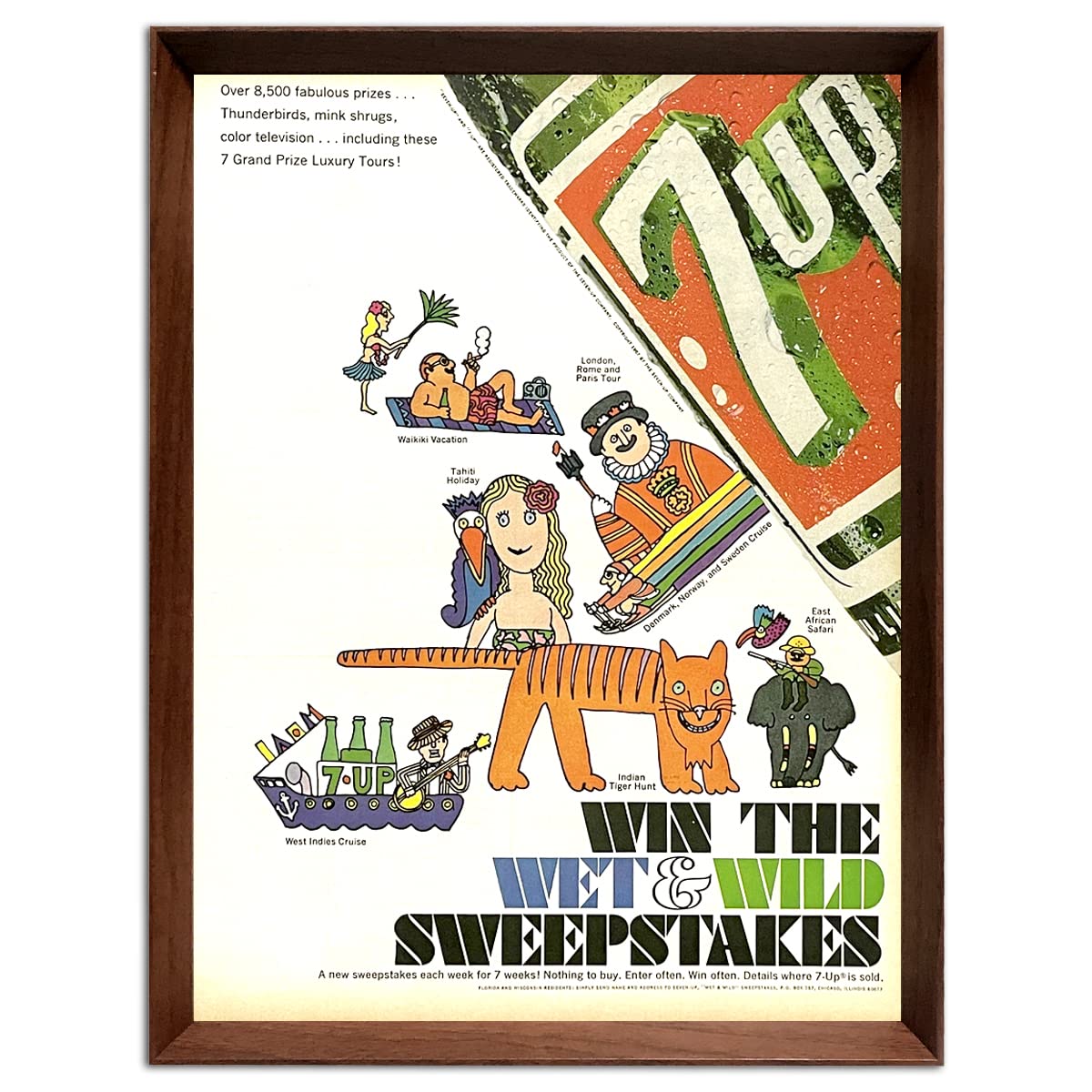 Amazon.co.jp: 7UP セブンアップ 1960年代 アメリカ ビンテージ 雑誌