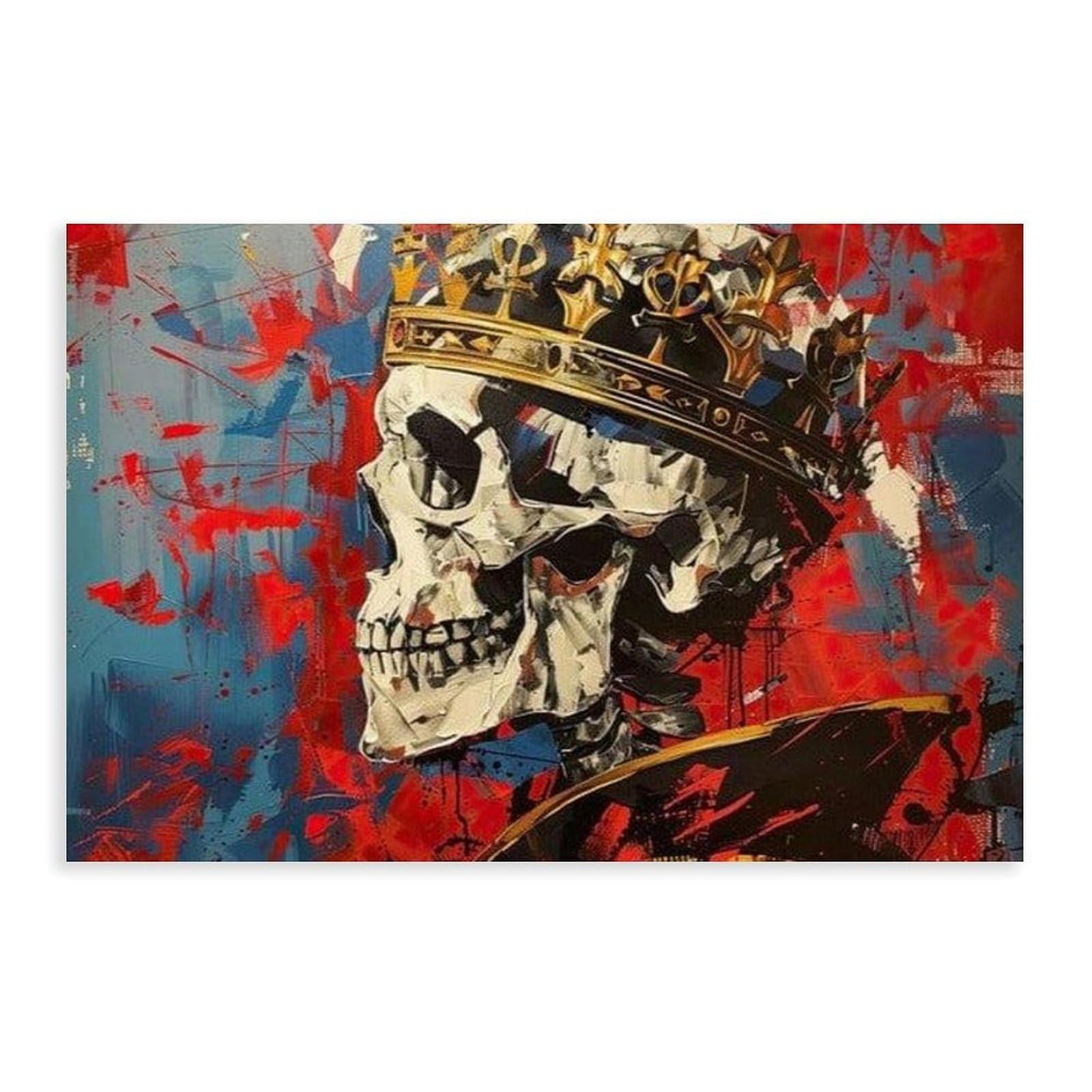 Utgn Revelation Of Regal Skeletons Bold Dark Fantasy Kingly Skull Canvas Poster Wall Art Print Picture Paintings 08X12inch(20X30cm)