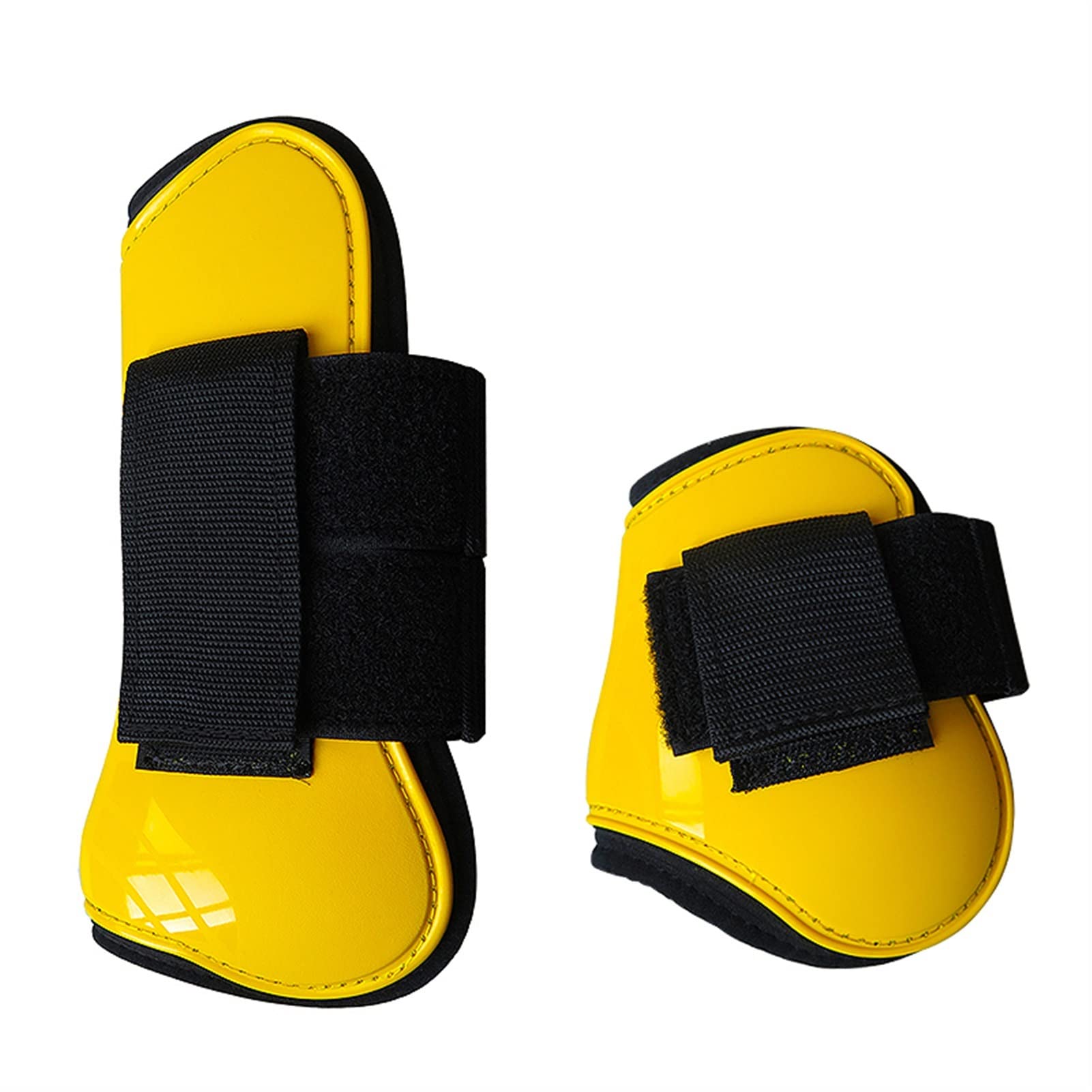 Botas de tendón de caballo, forro de neopreno duro de poliuretano para proteger las patas del caballo (color: bota roja delantera, tamaño: M)