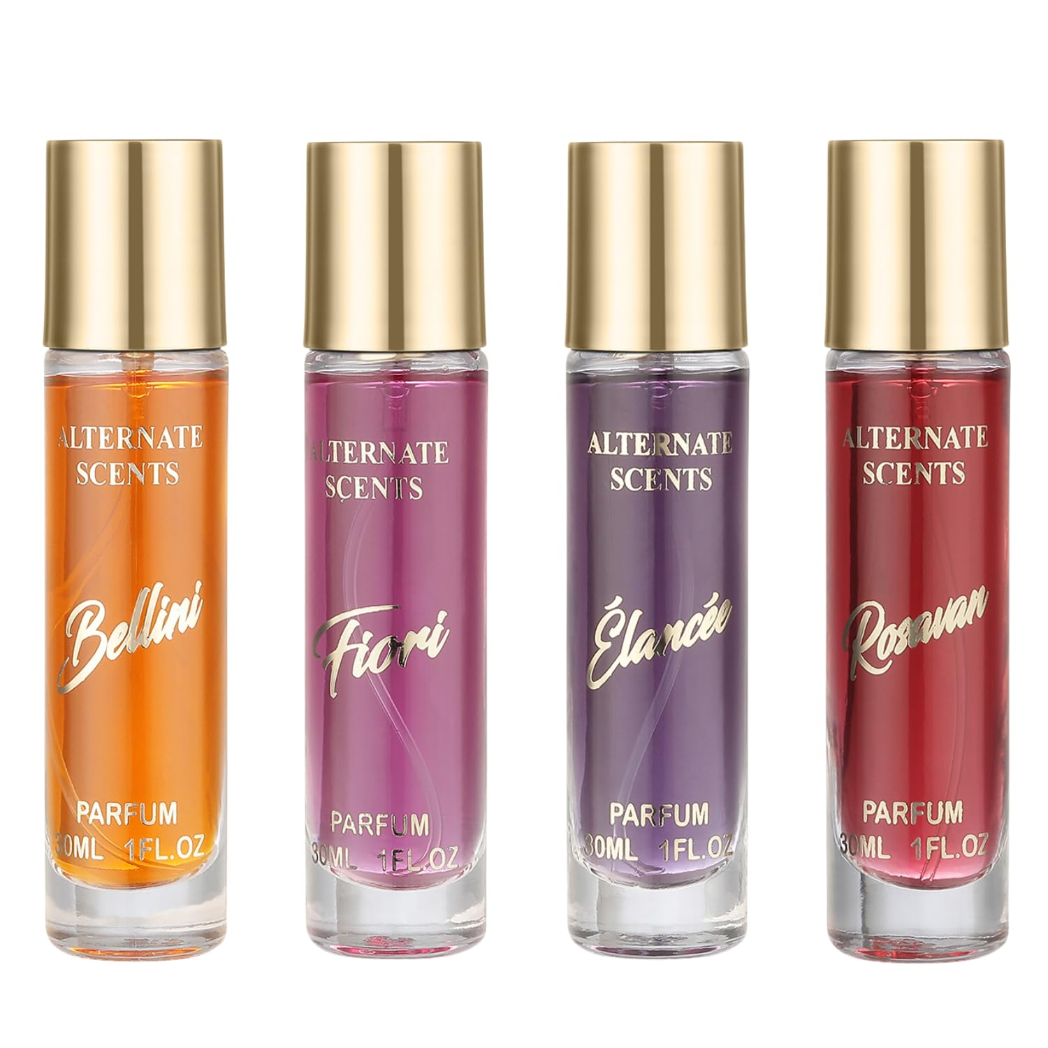 Alternate Scents Combo Of Bellini, Fiori, Elancee, Rosavan Premium Perfume For Women| Long Lasting|25% Premium Oil Concentration| Imported Fragrance From France | Made In India