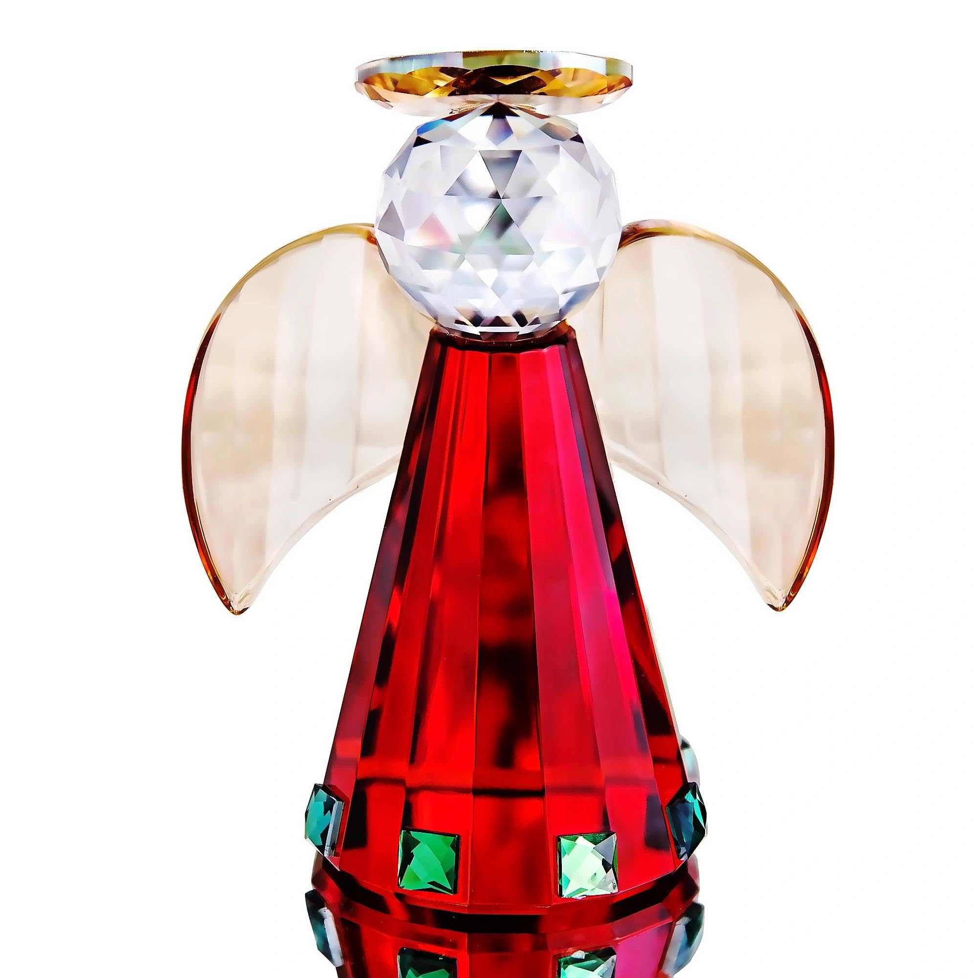 QFkris Große Kristallengel-Figuren, Sammlerstücke, 8,6 cm, Schutzengel-Figur, Briefbeschwerer, Kristall-Geschenk für Frauen