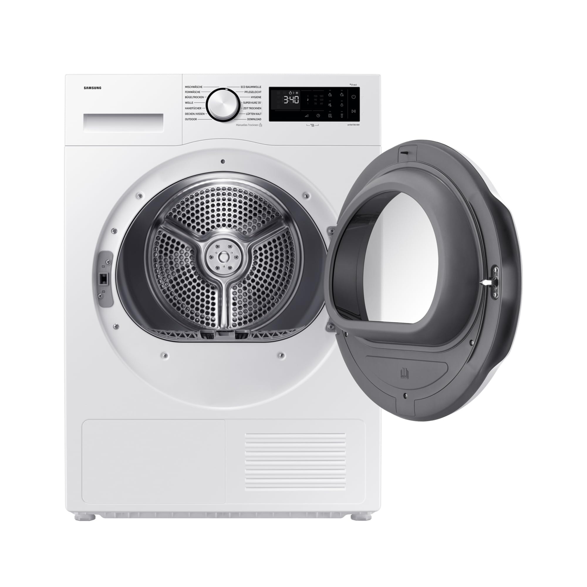Samsung DV5000D Wärmepumpentrockner 9 kg EEK C LED-Display Optimal Dry SmartThings-App Hygiene-Programm Air Refresh Weiß