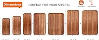 Vista 4 de Pequeñas Bandejas de Madera Rectangulares Mini Tablas de Charcutería Tablas de Servir de Madera de Acacia Decoración del Hogar Tabla de Queso Platos