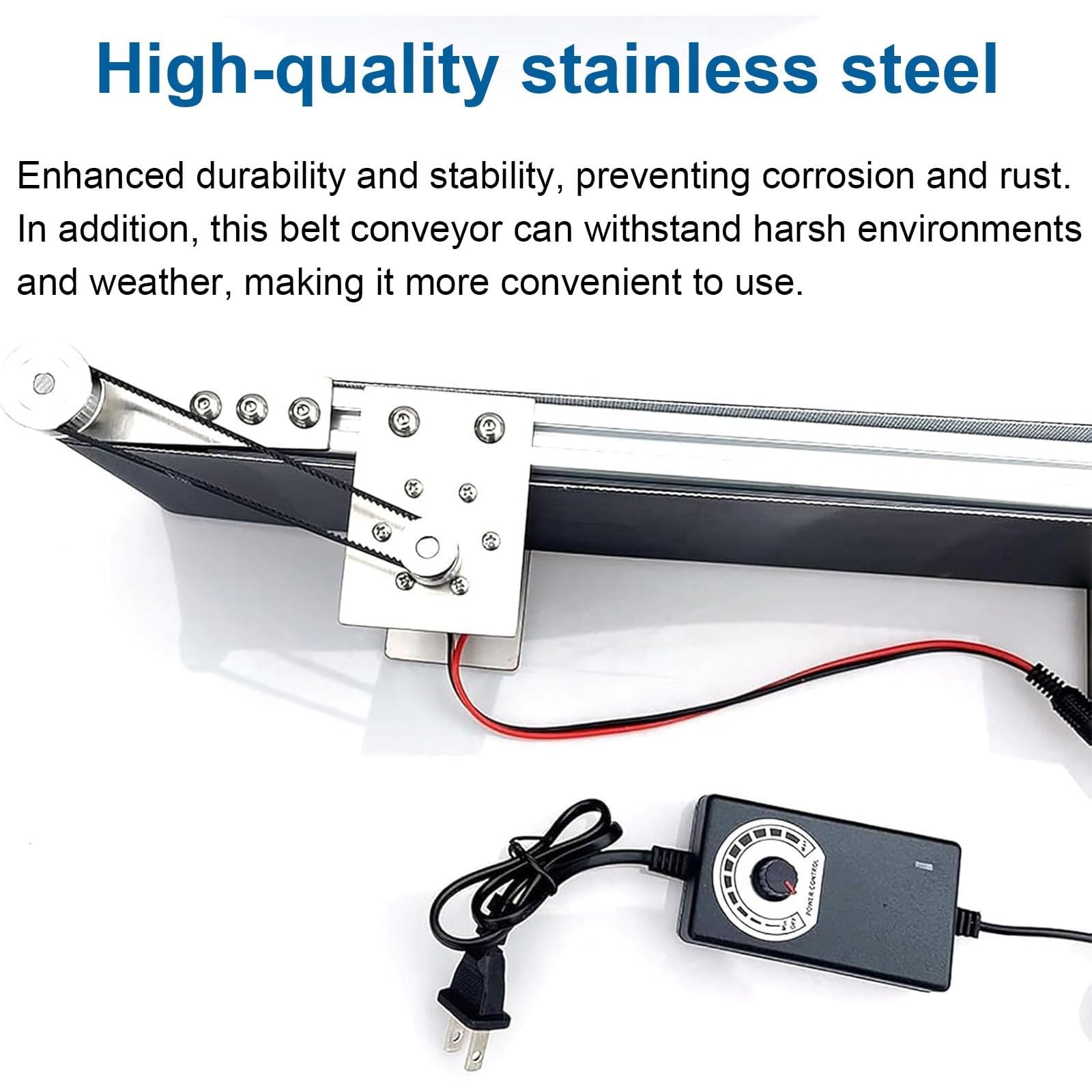Verstellbares elektrisches Mini-Förderband für Logistik und Produktionslinie, 5 kg Tragkraft, perfekt für Kleinteilehandhabung und effizienten Materialtransport