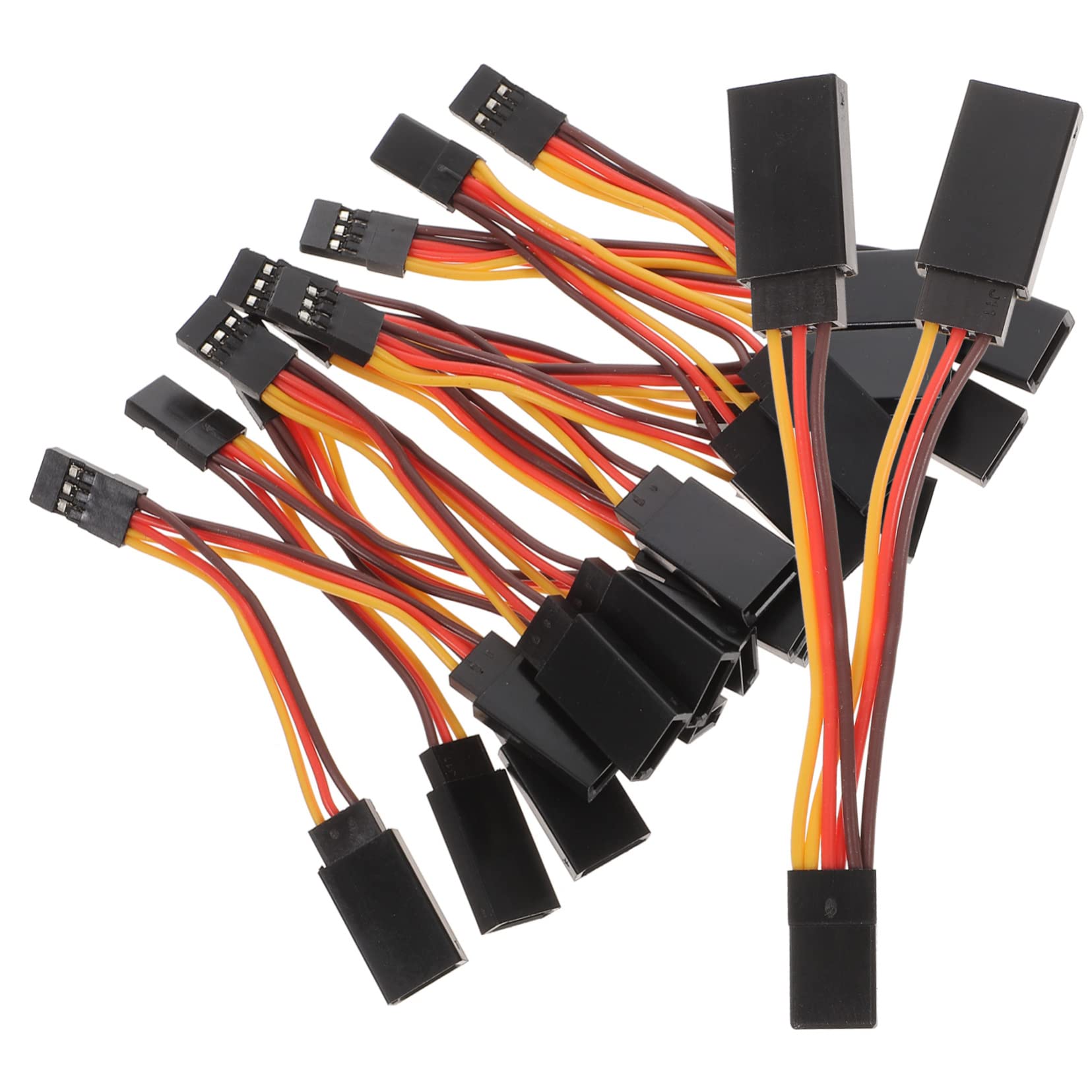 Vaguelly 10-Piece Thin Extension Cord Rc Extension Cable y to 2 Females for Rc Plane/Helicopter