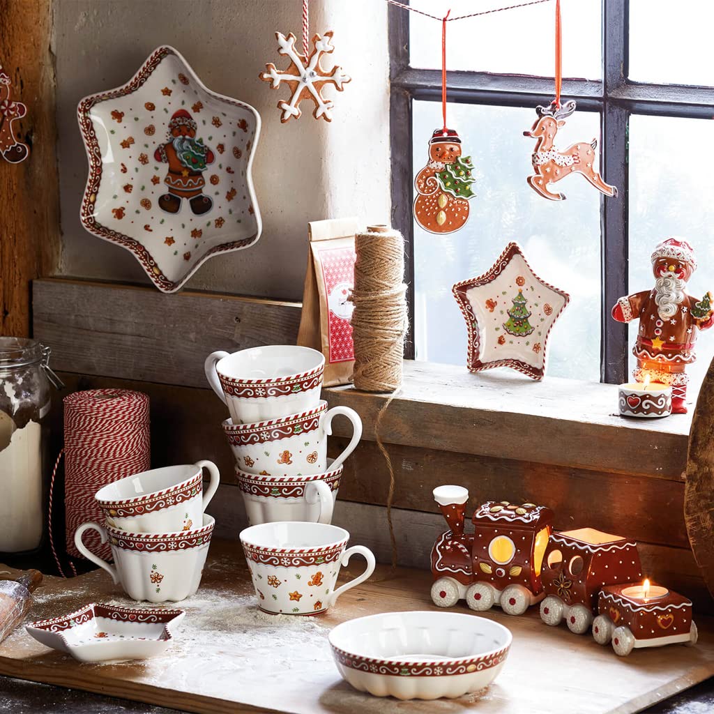 Villeroy & Boch Ozdoba piernikowa, z twardej porcelany, brązowa, 10,1 x 4 x 14,9 cm