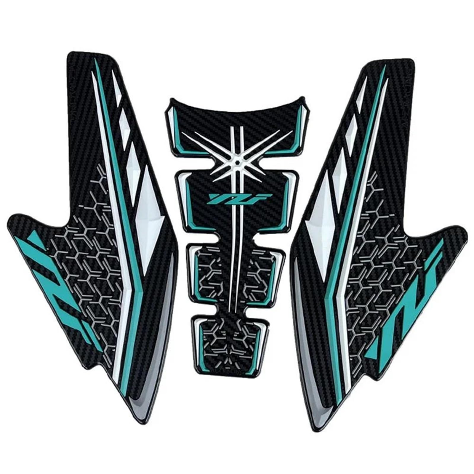 Motorcycle Tank Anti-Skid Pads Protective Stickers Fuel Traction Pads Anti-Skid for Yamaha YZF R3 R25 2019-2023(Style 2)