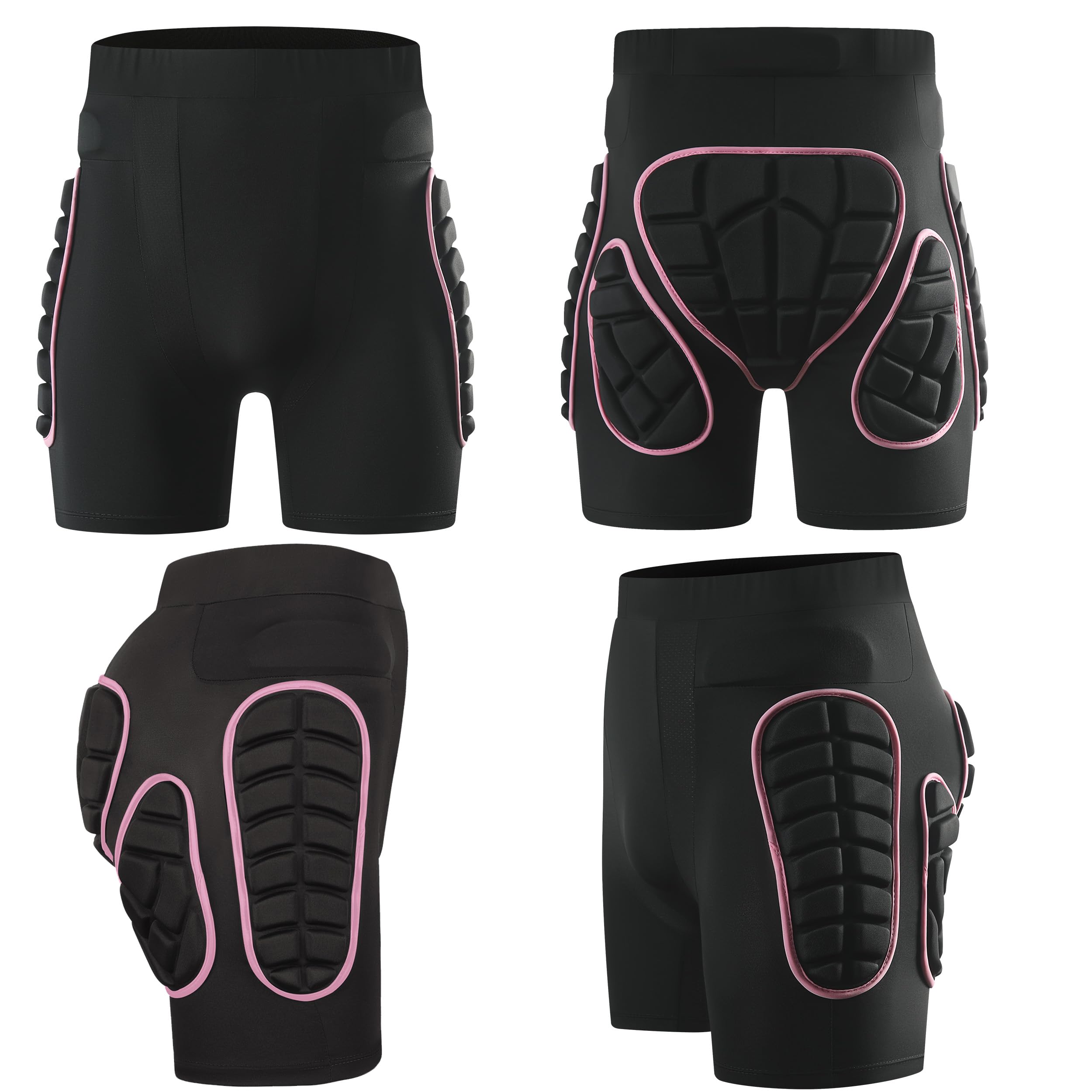 OHMOTOR Padded Shorts Snowboarding Skiing for Women Men, Skating Butt Pad Guard, Impact Crash Pants Shorts Hip Protection