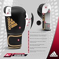 Vista 3 de Guantes de Boxeo Adidas Hybrid 80 - Guantes de boxeo para adultos para hombres y mujeres, guantes de bolsa pesada, guantes de kickboxing