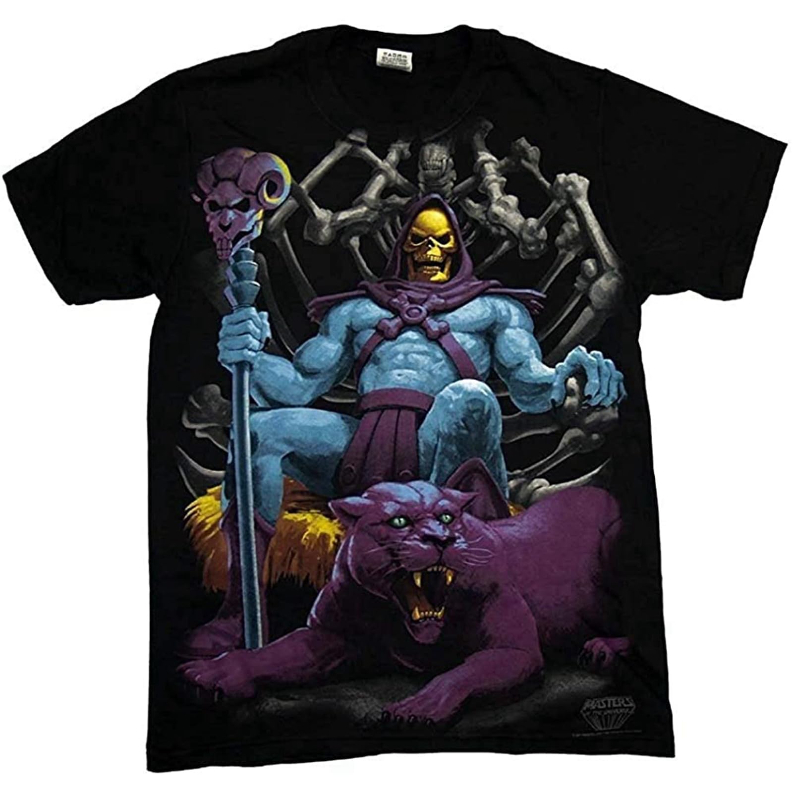 AmAirArT Skeletor Throne Adult Men's Cotton T-Shirt Black XXL