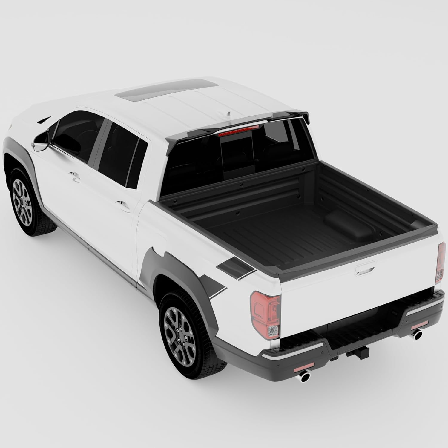 Rear Truck Cab Roof Top Spoiler Wing Pickup Compatible with for Honda Ridgeline 2017 2018 2019 2020 2021 2022 2023 2024 2025 2nd Gen All Trim All Models All cab All Bed Sizes Gloss Black Accessories
