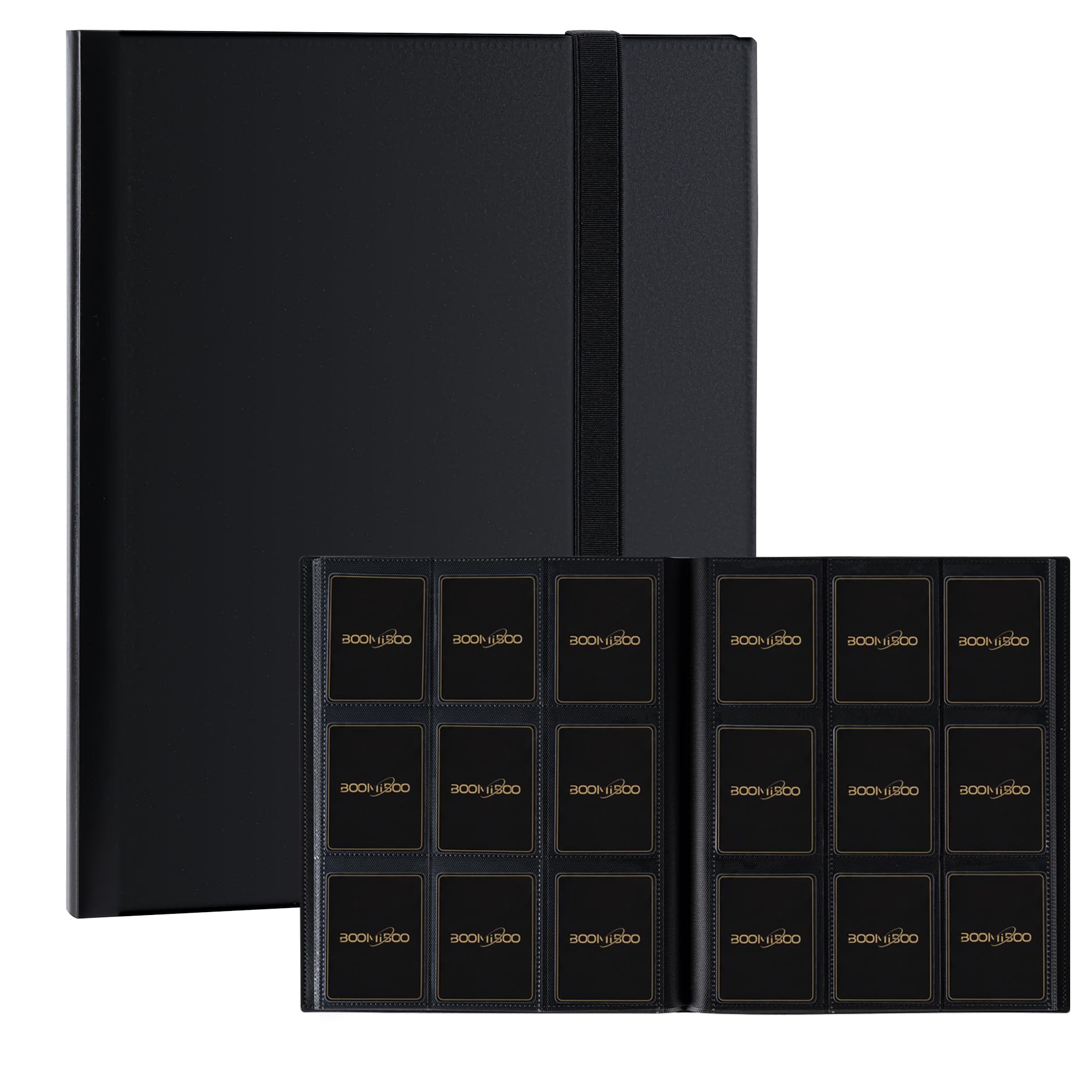Card Binder 9 Pocket Storage 360 Card Binder,Trading Card Binder Senior and Sturdy Side-Loading Album,Intended For YuGiOh,MTG, TCG,Game Cards & Baseball Card Binde,(Black) 360 Pockets Black