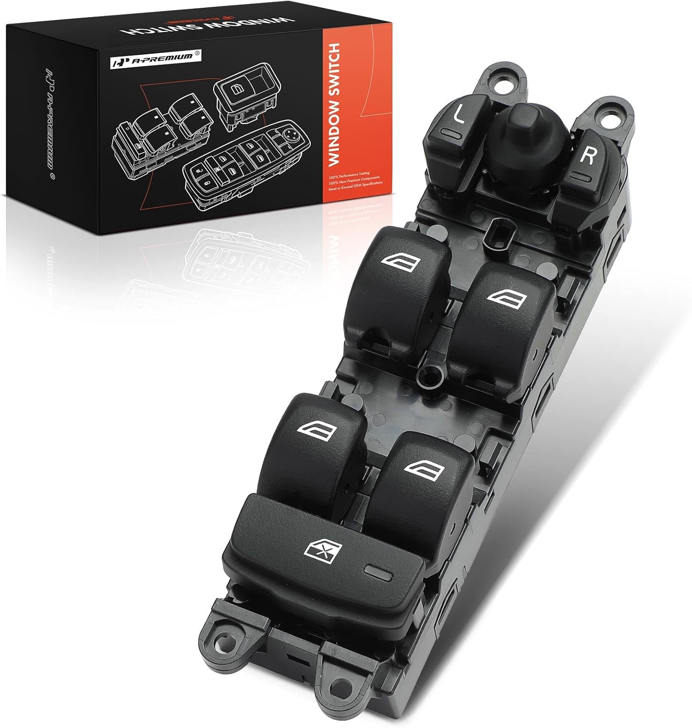 A-Premium Master Power Window Switch Compatible with Volvo XC60 2010-2017, S60 2011-2018, S60 Cross Country 2016-2018, V60 2014-2018, V60 Cross Country 2015-2018, Front Left Driver Side