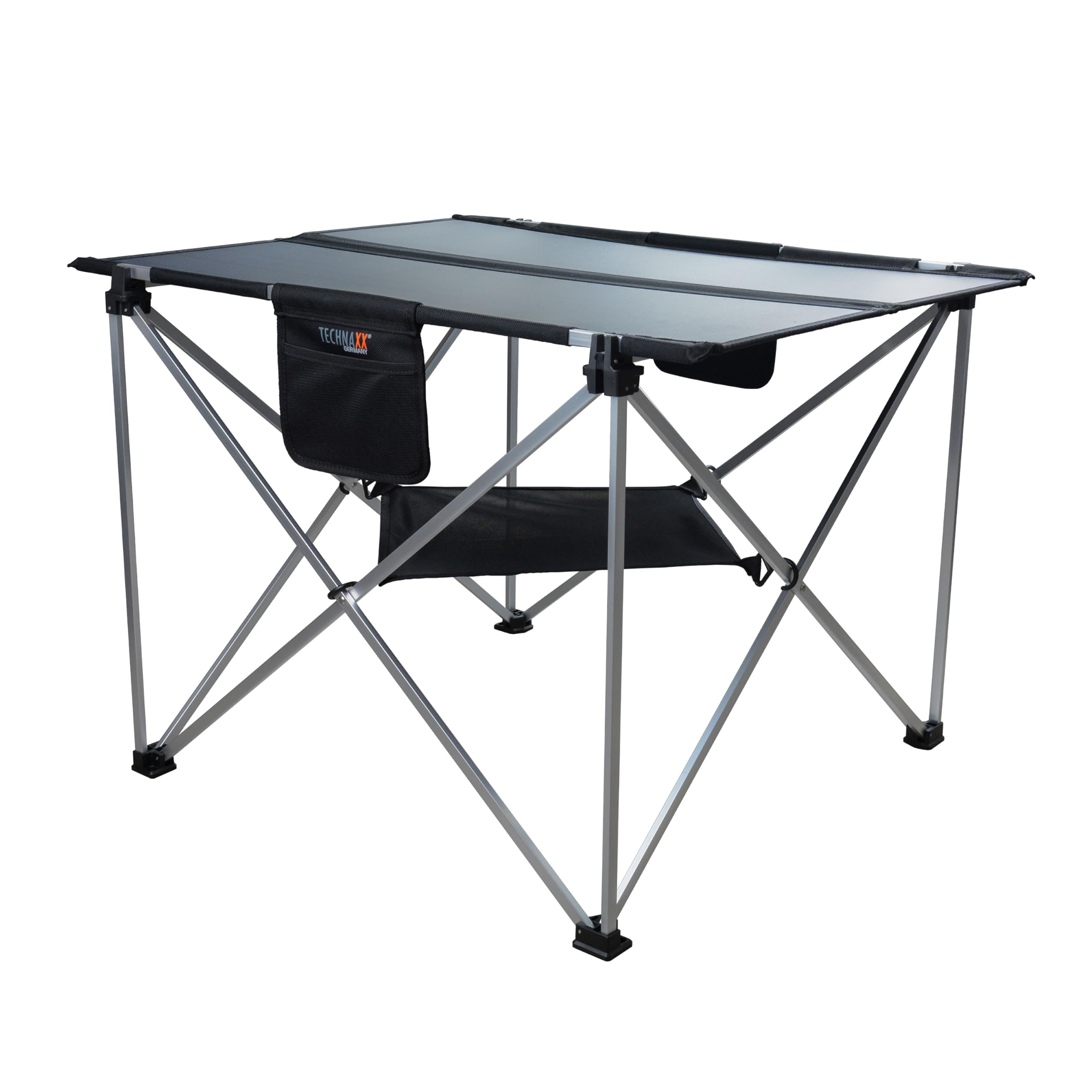 Technaxx Table de Camping Solaire Pliable 60 W TX-252, Panneau Solaire monocristallin avec 3 Ports USB, Sortie CC et élaboration Robuste – Parfait pour Le Camping et l'extérieur