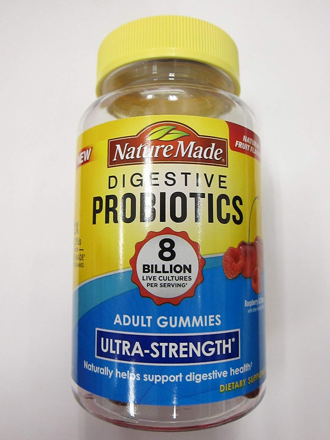 Nature MadeDigestive Probiotics Ultra-Strength, Raspberry & Cherry, 42 Gummies (Pack of 2)