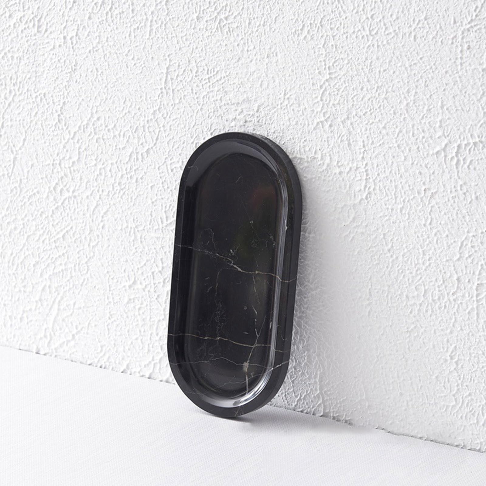 Bandeja Decorativa de mármol Hecha a Mano de Calidad, Guardar Joyas y un pequeño Organizador de Almacenamiento Esencial para baño Lujosa Bandeja de tocador de mármol Hecha