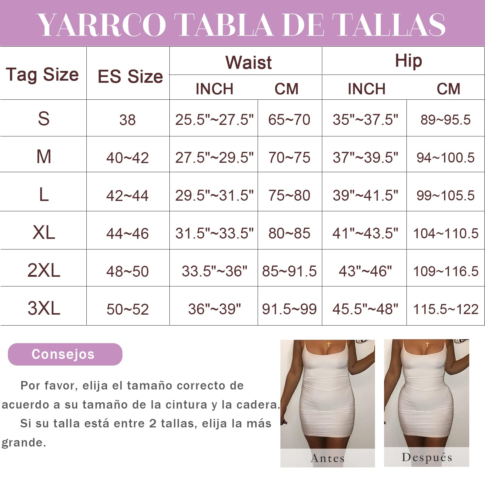 YARRCO Faja Tanga Reductora Mujer Vientre Plano Adelgazante Abdomen Cintura Alta Shapewear Postparto