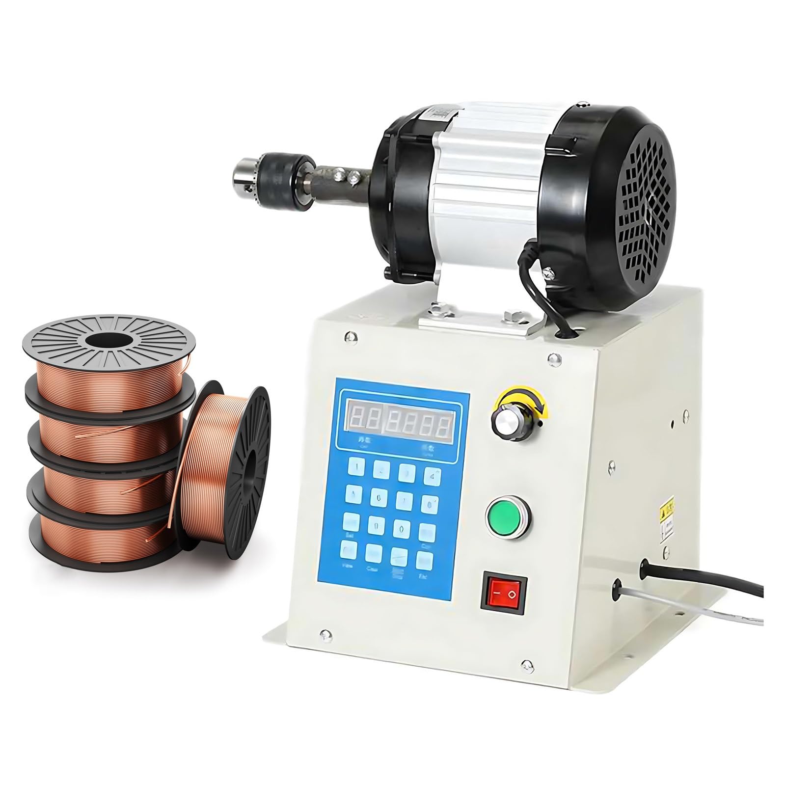 Bobinadora eléctrica CNC de 800W con contador digital para talleres mecánicos