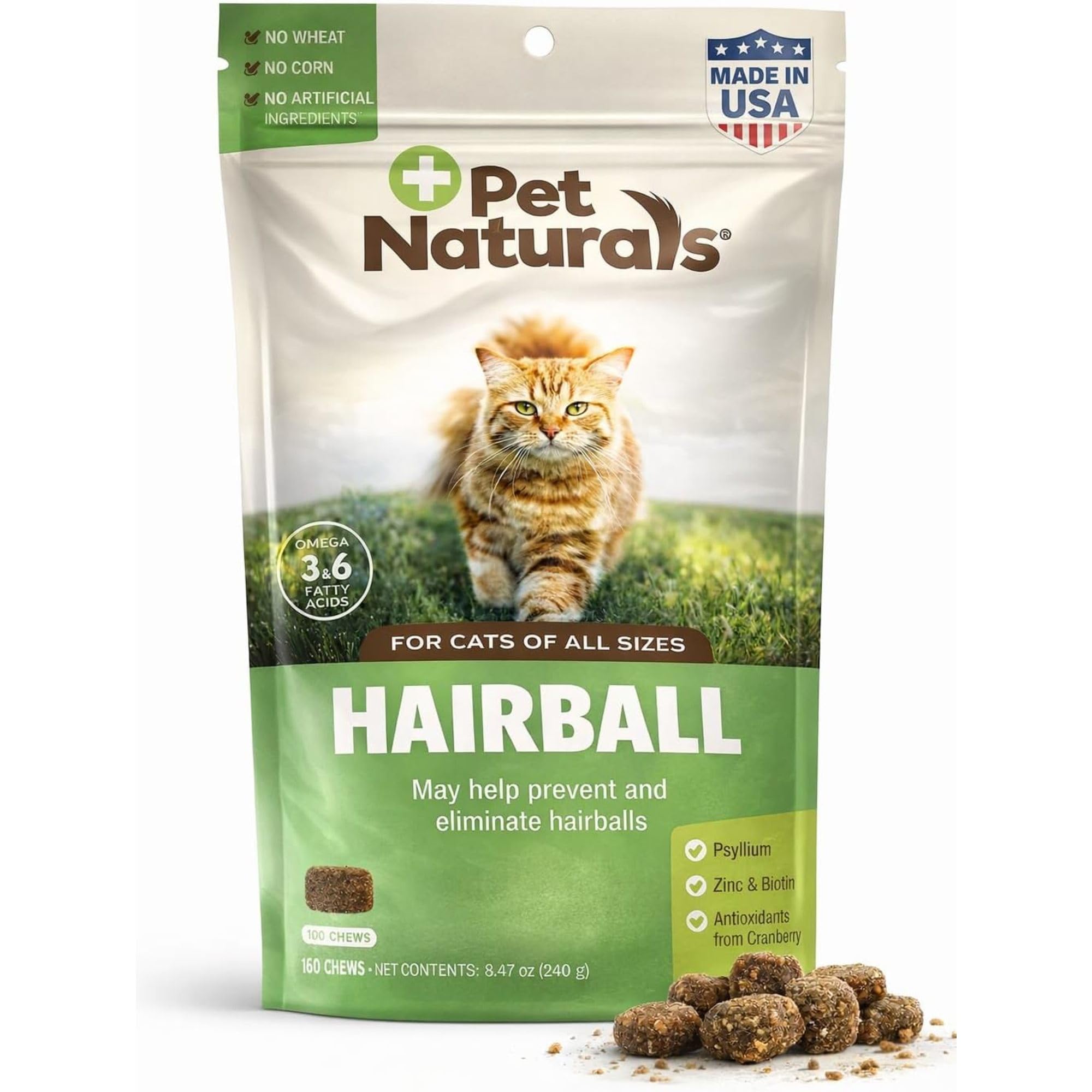 Amazon.com : Pet Naturals Hairball Soft Chews for Cats, Omegas