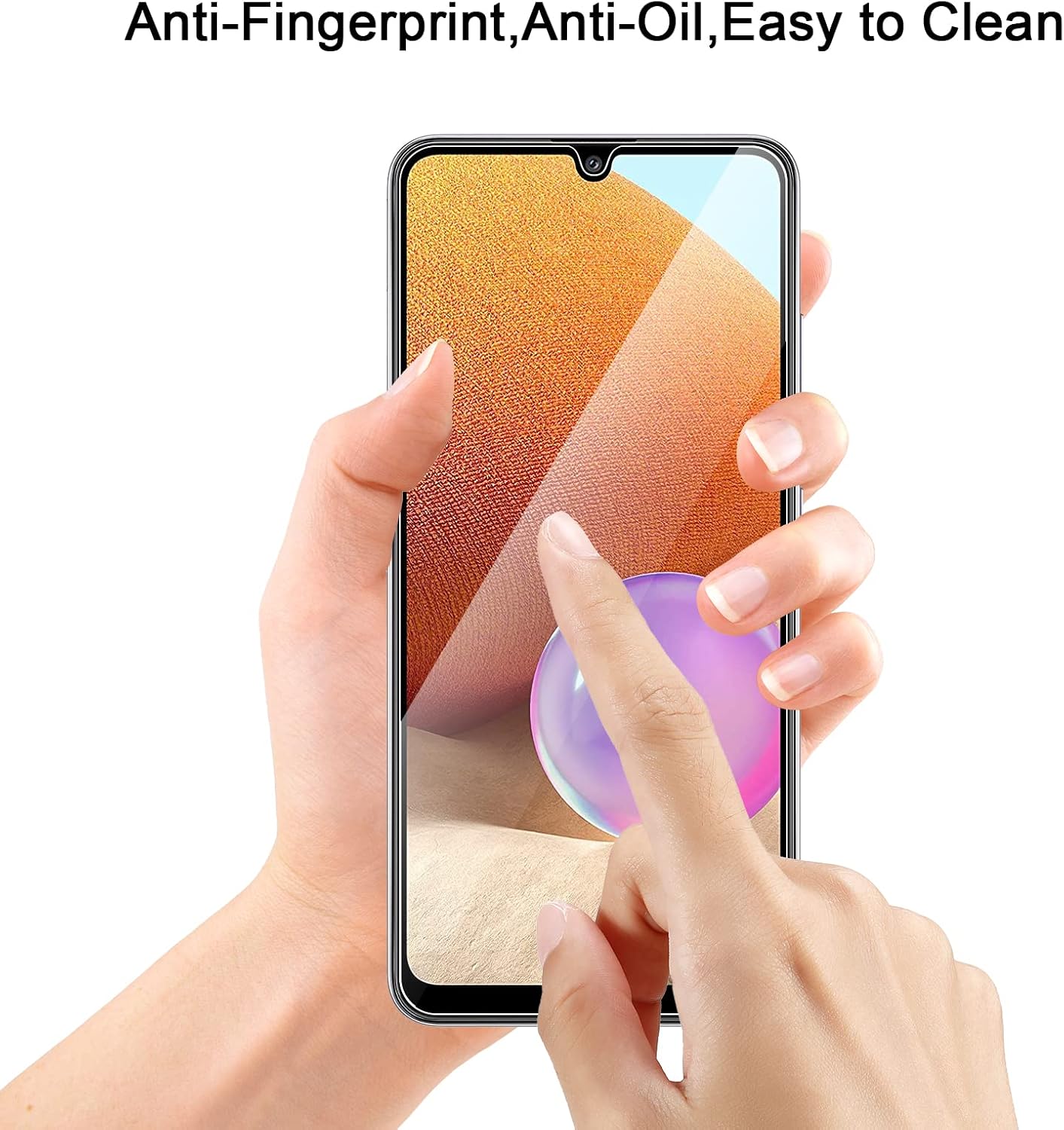 Coolpow 【3-PACK Designed for Samsung Galaxy A32 5G Screen Protector Samsung A32 5G Screen Protector Tempered Glass Film, 9H Hardness, Bubble Free, Anti-Scratch, HD Clarity, Case Friendly Easy Install