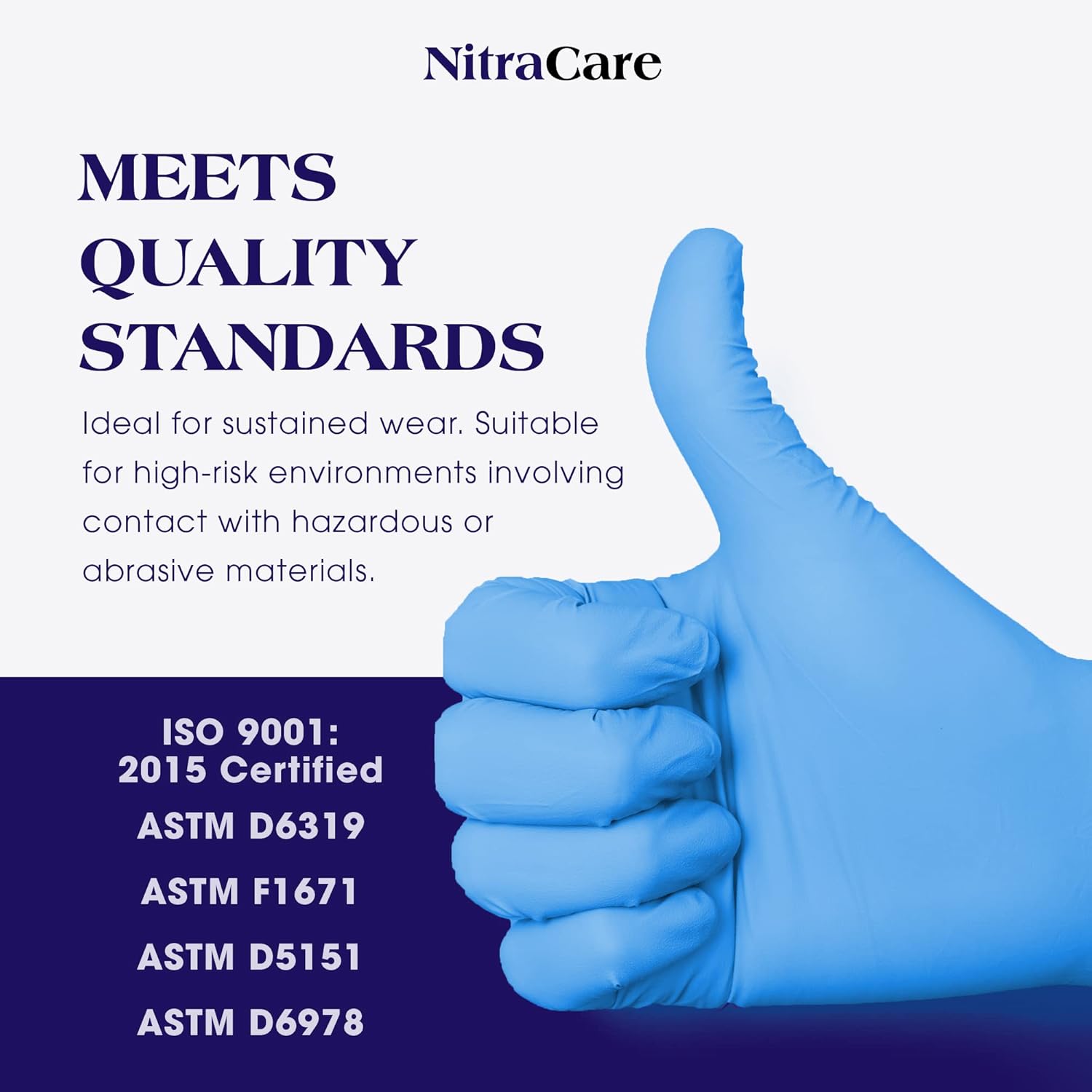 Nitrile Gloves - Nitrile Exam Gloves - Non Sterile Chemo-Rated, Disposable Powder Free & Latex Free Medical Gloves - Puncture Resistant, Textured Grip - NitraCare by Medgluv (2000, X-Small) : Industrial & Scientific