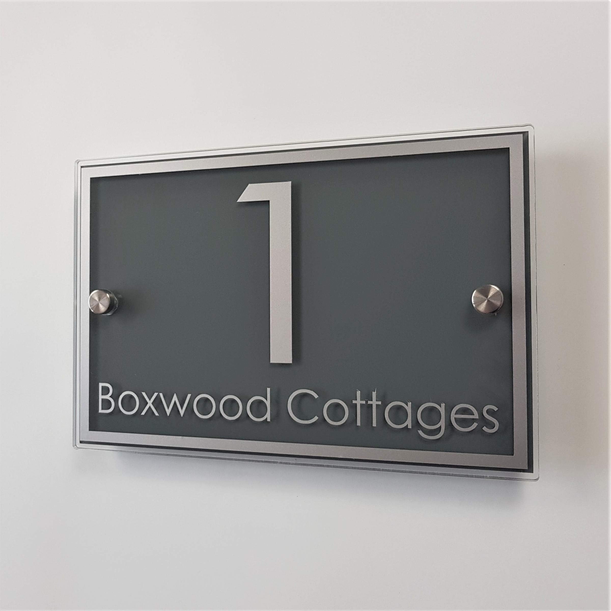 House Sign Address Plaque Property Door Number Name Plate HANDMADE To Order Rectangle Personalised Exterior Business Signage