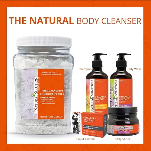 Miniatura 6 de Natural Solution Escamas de cloruro de magnesio de 3.7 libras  Remojo de baño de magnesio puro para recuperación muscular, alivio del estrés y