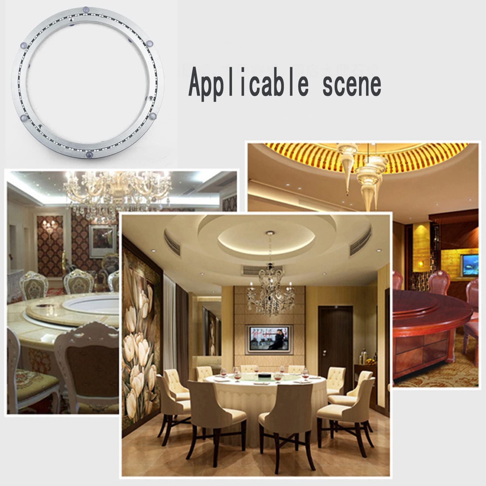 Cuscinetto Base Girevole da 8" a 32", Hardware Piastra Girevole Lazy Susan, Cuscinetto Girevole a 360°, Organizer in Alluminio for Tavolo da Pranzo, TV, Monitor del Computer(32 inches (800m