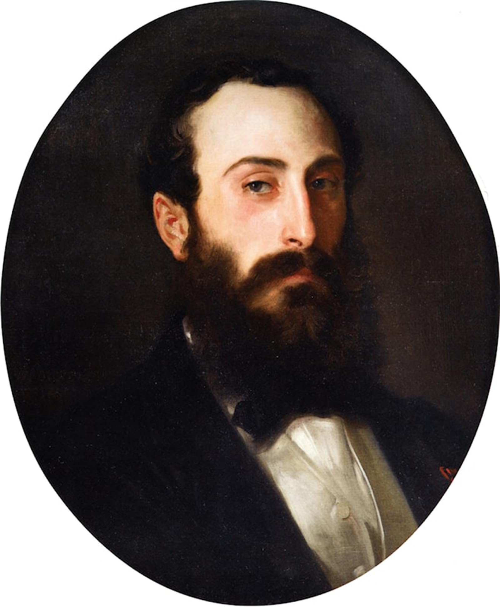 SERENDIPITP Abstract Painting Mural Print Picture Wall Decor Painting Portrait of Fernand Bartholoni by William Adolphe Bouguereau Vintage Wall Artwork for Home Decor 60x90cm