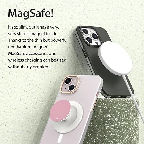 Miniatura 6 de araree Aero Frame - Funda diseñada para iPhone 15 Pro, compatible con MagSafe, policarbonato duro, delgada, protectora, translúcida, mate,
