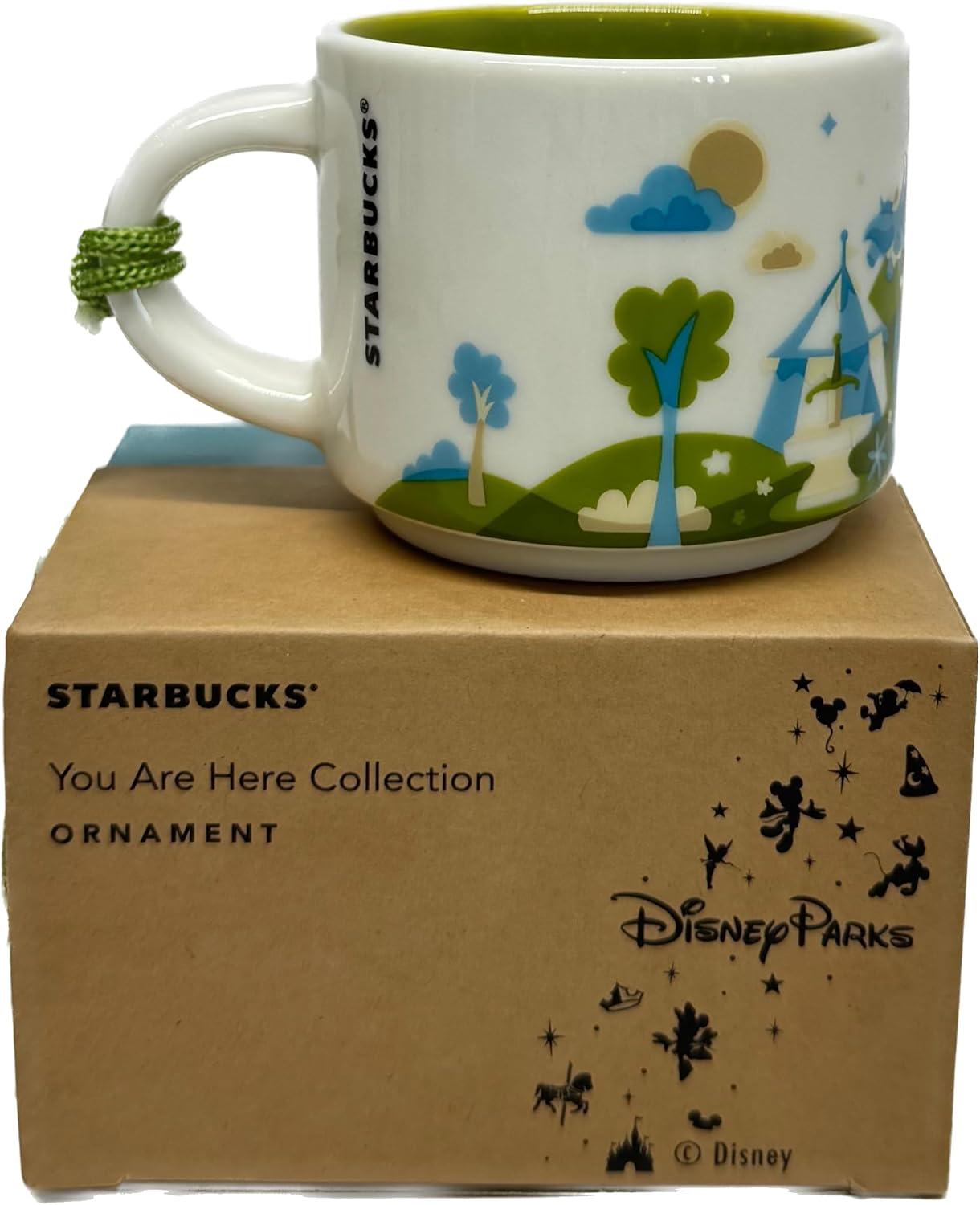 Disney Parks Magic Kingdom You Are Here Starbucks 2 Oz Mug Demitasse Ornament