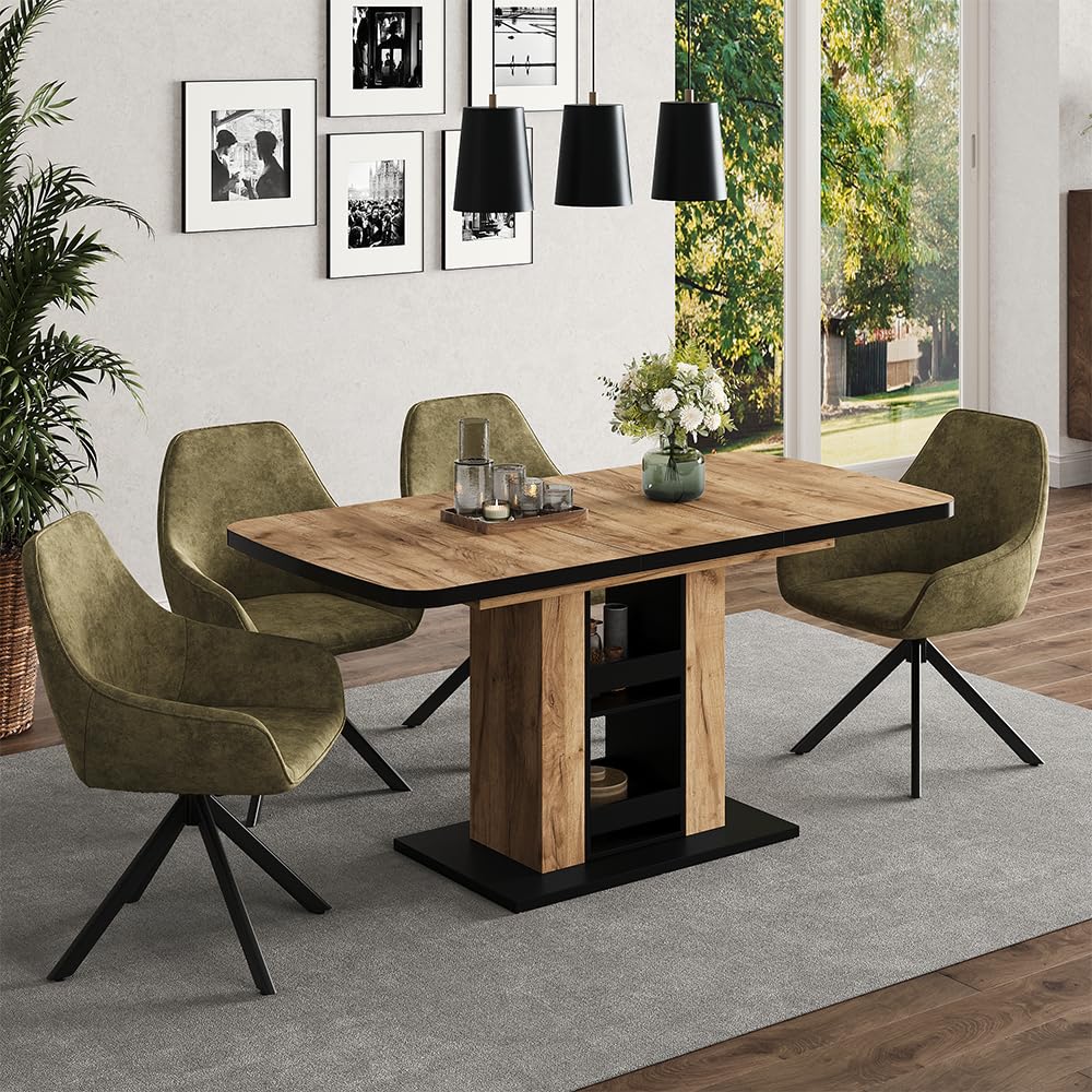 Vicco Esstisch Fenaro, Goldkraft Eiche, 120-160 x 80 cm