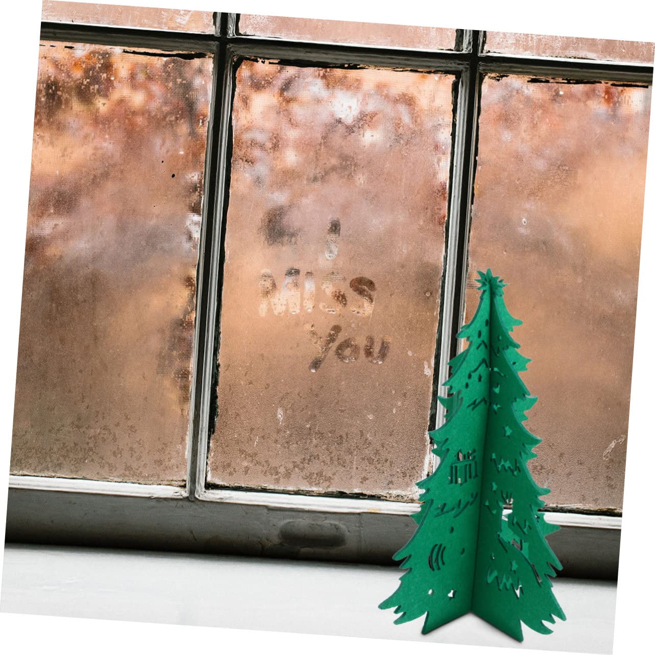 PRETYZOOM 2 Pcs Simulated Christmas Tree Decorations Christmas Tree Shape Ornament Tinsel