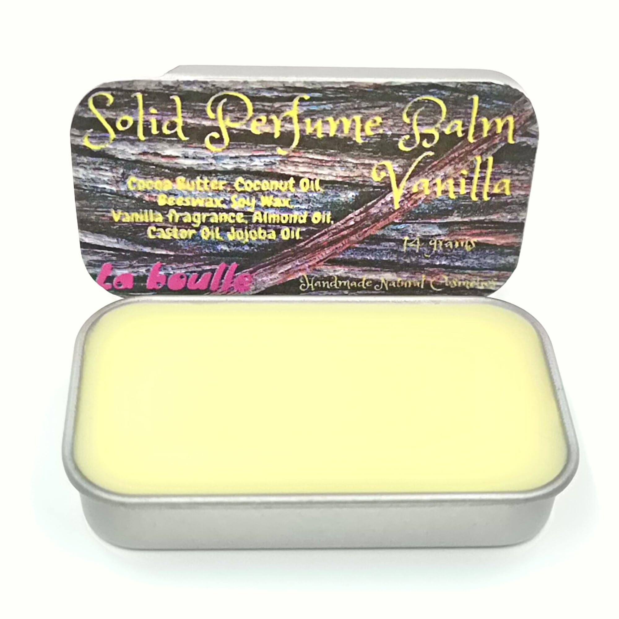 La BoulleVanilla Solid Natural Perfume Balm. For Sensitive Skin. Handmade in UK.