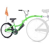 Co-Pilot Bike Trailer - 20 Inch Bike Trailer with Adjustable BMX Stem and Handlebar - Lightweight Aluminum Frame and Padded Saddle for Cycling - Perfect for Family Rides