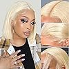 EAGERA Blonde Bob Wig Human Hair 613 Bob Lace Front Wig Human Hair 13X4 Blonde Bob lace Front Wig Human Hair Pre Plucked Clored Bob Wig with Baby Hair 150% 8 inch