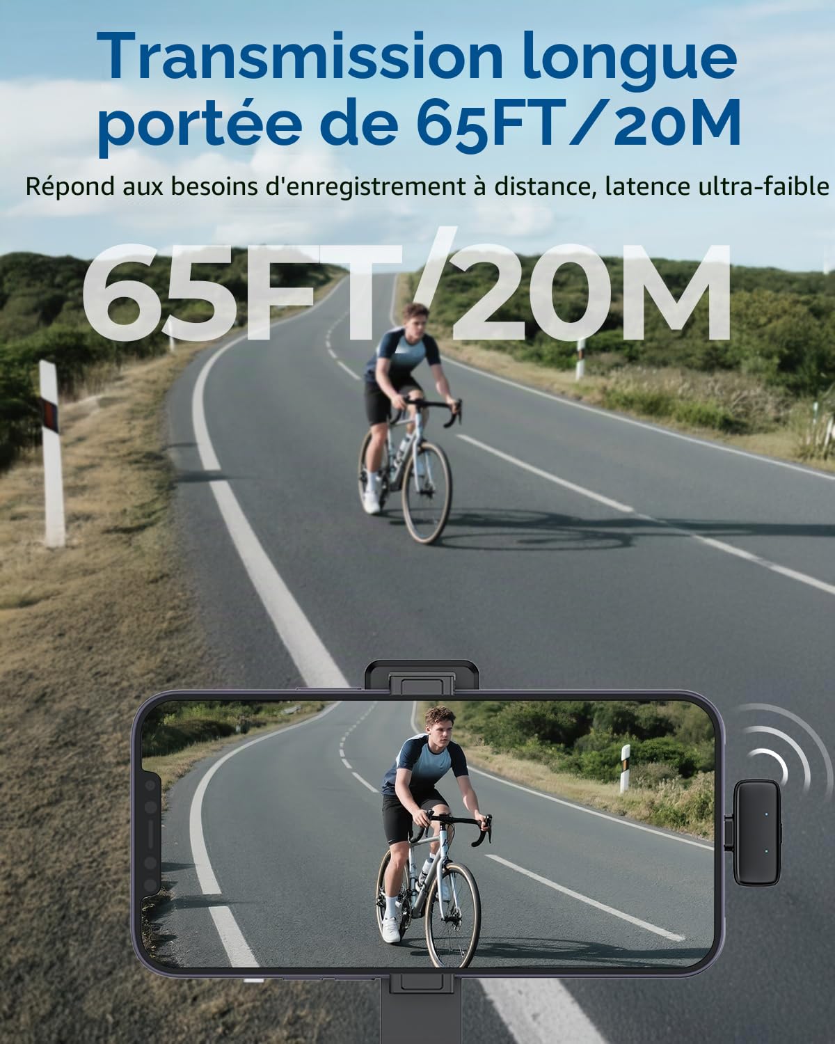 Mini Micro Cravate sans Fil pour iPhone/Telephone Android, Microphone à Revers USB C sur Réduction du Bruit pour Enregistrement vidéo, Vlogging, TikTok, Youtube