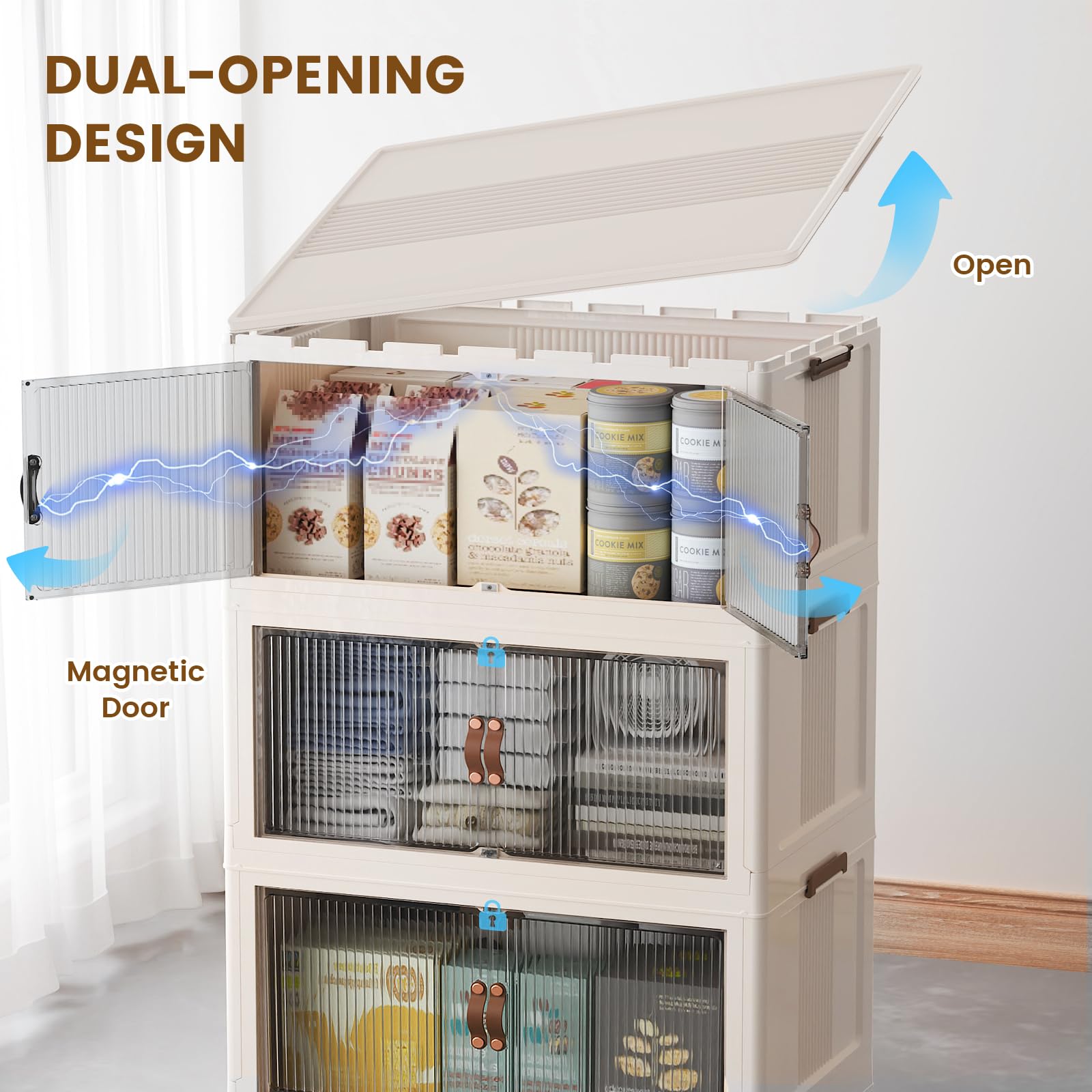 Amazon.com - SAILUN 87Gal/348Qt Stackable Storage Bins Folding